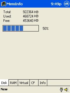 MemInfo for Pocket PC 2000